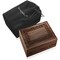 Rosewood Hand-Carved Wood Memorial Cremation Box with Velvet Bag - Medium